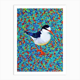 Common Tern Yayoi Kusama Style Illustration Bird Art Print