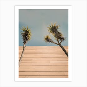 Retro Palms Art Print