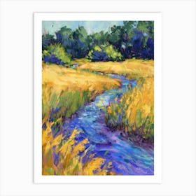 Stream In The Grass Art Print