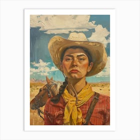 Cowgirl 1 Fy V Art Print