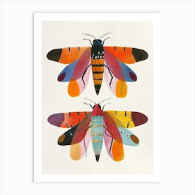 Colourful Insect Illustration Firefly 6 Art Print