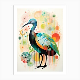 Bird Painting Collage Kiwi 4 Art Print