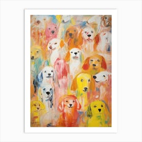 Dogs Abstract Expressionism 3 Art Print