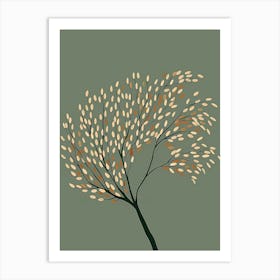 Willow Tree Minimal Japandi Illustration 3 Art Print