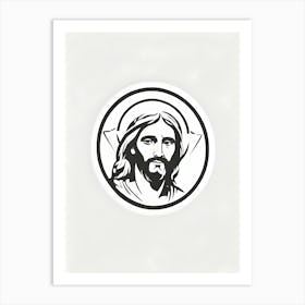 Jesus Face 3 Art Print