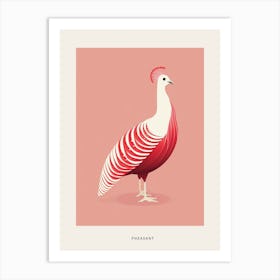 Minimalist Pheasant 6 Bird Poster Art Print