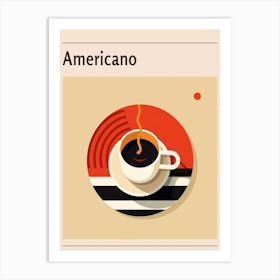 Americano Midcentury Modern Poster Art Print