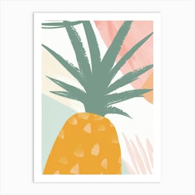 Pineapple Close Up Illustration 2 Art Print