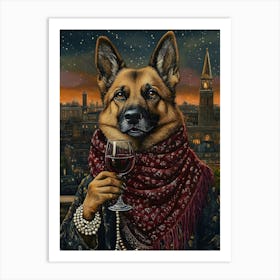 Whimsical Dogs 35 Art Print