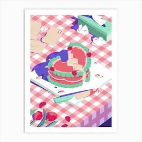 Break up Cake 1 Art Print