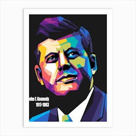 John F Kennedy Wpap Art Print