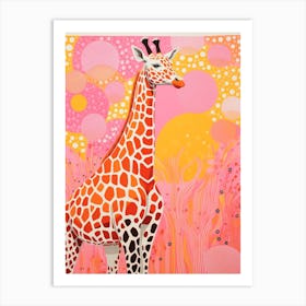 Dotty Giraffe Portrait 2 Art Print