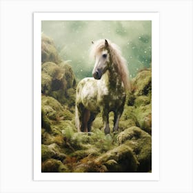 Cosmic horse portrait 2 Art Print