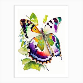 Butterfly In Park Decoupage 1 Art Print