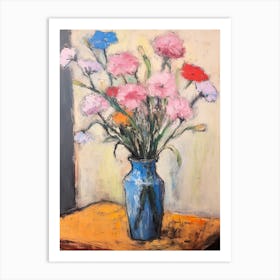 Flower Painting Fauvist Style Carnation 3 Art Print