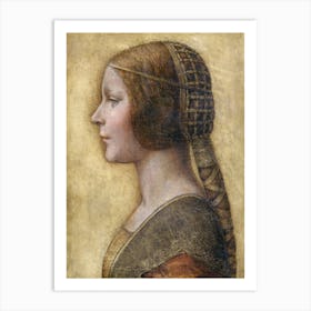Profile Of A Young Fiancée, Leonardo Da Vinci Art Print