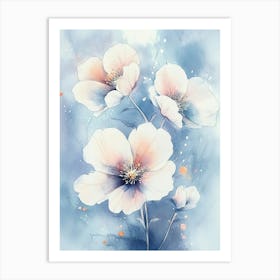 Watercolor Flowers 1 Art Print