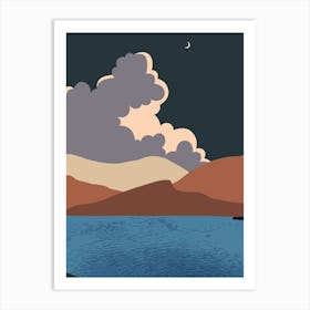 Lake At Night Art Print