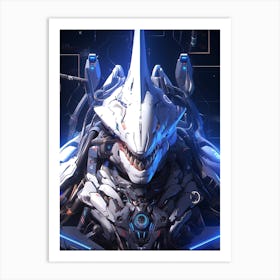 Cyborg Shark Art Print