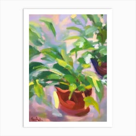 Bat Plant 2 Impressionist Painting Art Print