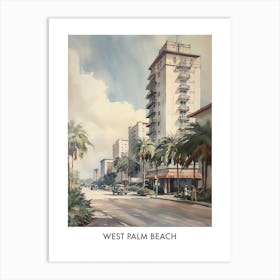 West Palm Beach 4  travel Poster Art Print