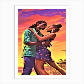 Mon Cherie Dance - Sexy Couple Art Print