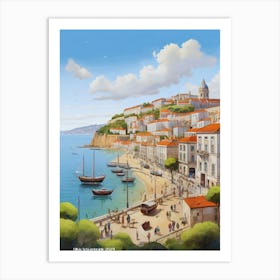 Lisbon, Portugal, Atlantic Ocean. Art Print