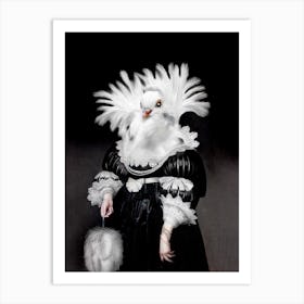 Paloma The Posh Dove Pet Portraits Art Print