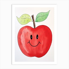 Friendly Kids Apple 2 Art Print