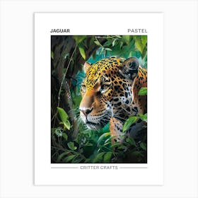 Jaguar Pastel Watercolour 4 Poster Art Print