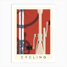 Cycling Minimalist Illustration Art Print