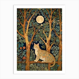 William Morris Cat In The Forest 13 Art Print