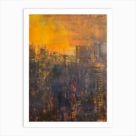 Sunset Cityscape Art Print