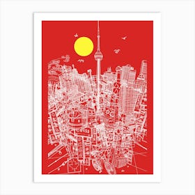 Toronto! (Red) Art Print