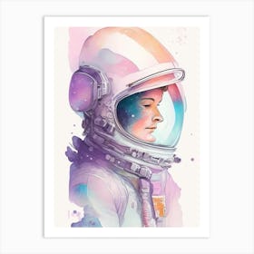 Cosmonaut Gouache Space Art Print