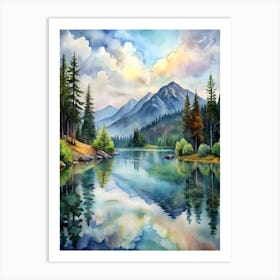 Mountain Lake Art Print