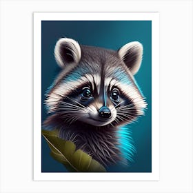Bahamian Raccoon Digital Art Print