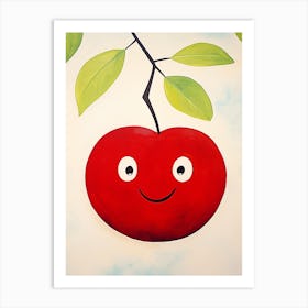 Friendly Kids Cherry Art Print