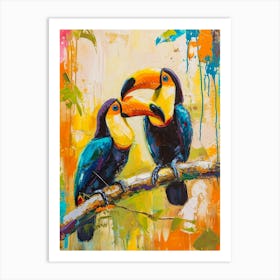 Colourful Toucan Brushstrokes 2 Art Print