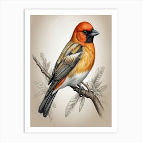 Rufous-Sided Warbler 1 Art Print