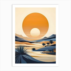 Sunset In The Desert 19 Art Print