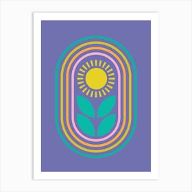 Rainbow Sunflower Nursery Art Print