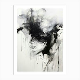 Metaphysical Exploration Abstract Black And White 8 Art Print