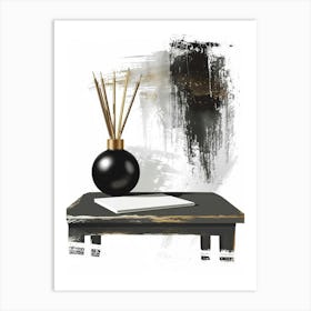 Black And Gold Painting 10 Art Print