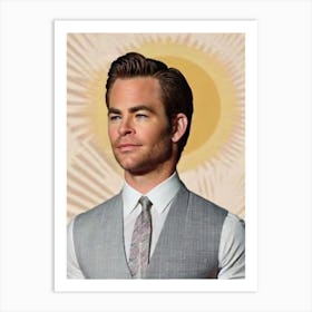 Chris Pine Retro Collage Movies Art Print