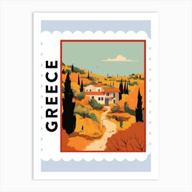 Greece 2 Travel Stamp Poster Art Print