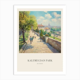 Kalemegdan Park Belgrade Serbia 2 Vintage Cezanne Inspired Poster Art Print