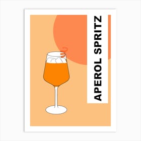 Aperol Spritz Cocktail  Art Print