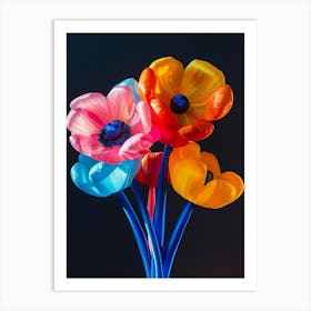 Bright Inflatable Flowers Anemone 2 Art Print