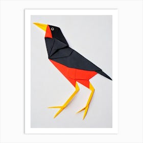 Blackbird 2 Origami Bird Art Print